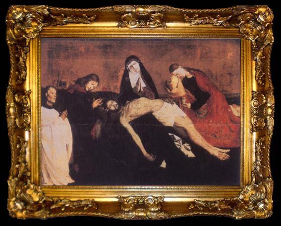 framed  Enguerrand Quarton Pieta of Villeneuve-les-Avignon, ta009-2